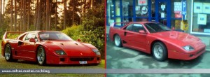 Ferrari F40 si replica, side to side